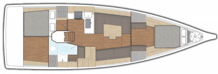 double cabins and 1 heads