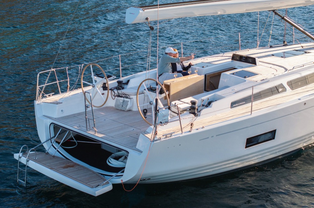 saloon, cabins and galley